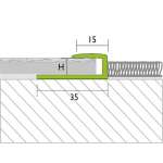 PROFACE Einschubprofil 7-9 mm Alu Silber